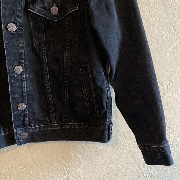 GAP Kids Icon Black Denim Jacket Size Large 10-11y - Picture 6 of 9